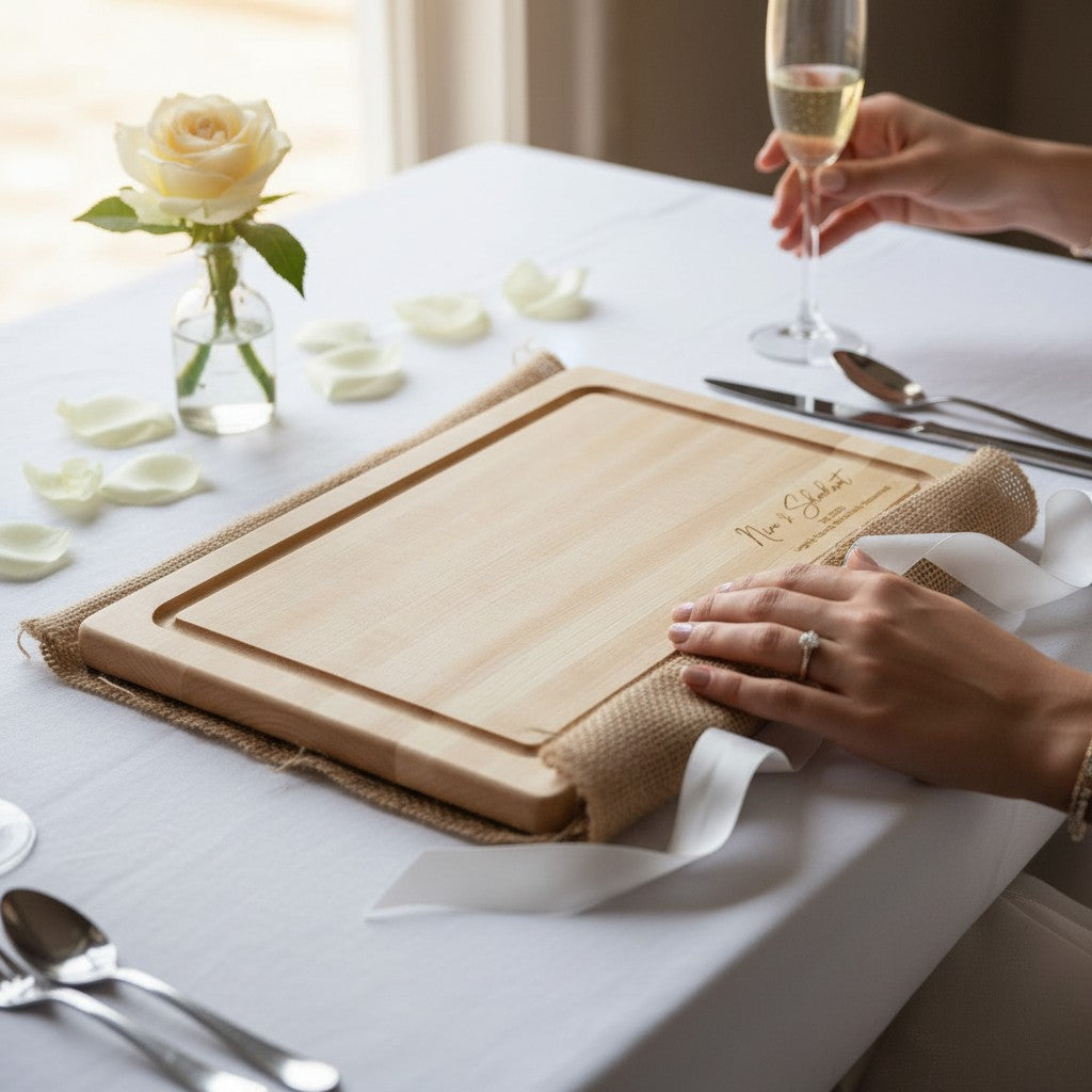 Personalized Cutting Boards, Edge Grain Maple Custom Engraved Boards.