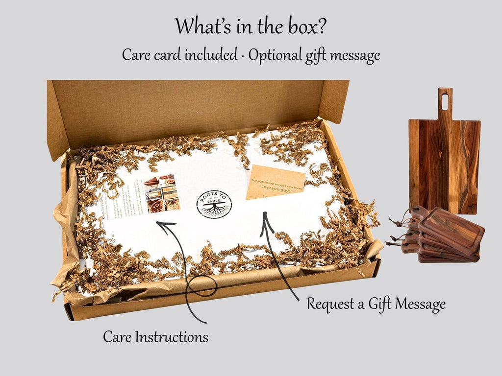 Personalized Cheese Board Set, Engraved Charcuterie with 4 Mini Boards